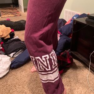 VS Pink maroon sweatpants